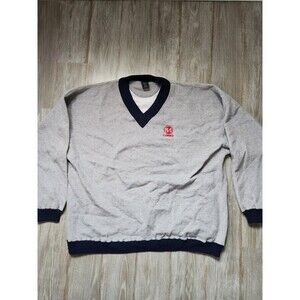 84 Lumber Heavyweight Fleece Lined Sweater Gray Blue Waffle Knit Sz 3XL EUC